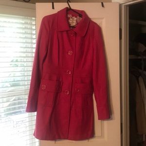 Hot pink Tulle pea coat